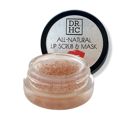 DR.HC All-Natural Lip Scrub & Mask (10g, 0.35 oz.) (with Panax Ginseng, Raspberry & Avocado) (Exfoliating, Anti-pigmentation, Anti-dryness, Plumping...)-3