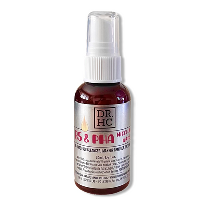 DR.HC B5 & PHA Micellar Water (No-rinse Makeup Remover, Face Cleanser & Pre-Toner) (70ml, 2.4 fl.oz.)  (Anti-sebum, Pore clearing, Anti-acne, Anti-aging...)-2