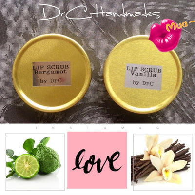 DR.HC All-Natural Lip Scrub & Mask (10g, 0.35 oz.) (with Panax Ginseng, Raspberry & Avocado) (Exfoliating, Anti-pigmentation, Anti-dryness, Plumping...)-6