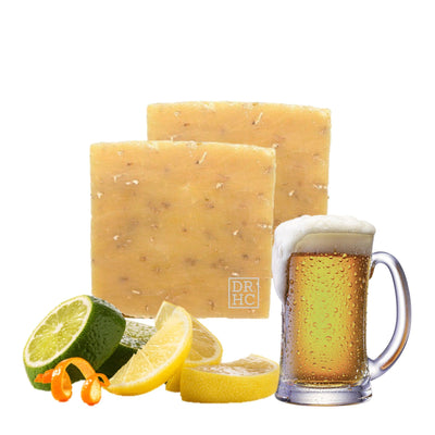 DR.HC All-Natural Skincare Face Soap - Citrus Beer (110g, 3.8oz.) (Anti-aging, Skin brightening, Anti-blemish, Exfoliating...)-3