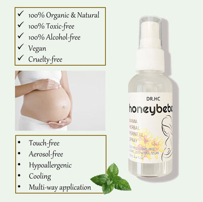 DR.HC Honeybebe' Mama Herbal Perineal Spray for Postpartum Recovery (100% Organic, Natural & Vegan) (70ml, 2.4 fl.oz.)-4